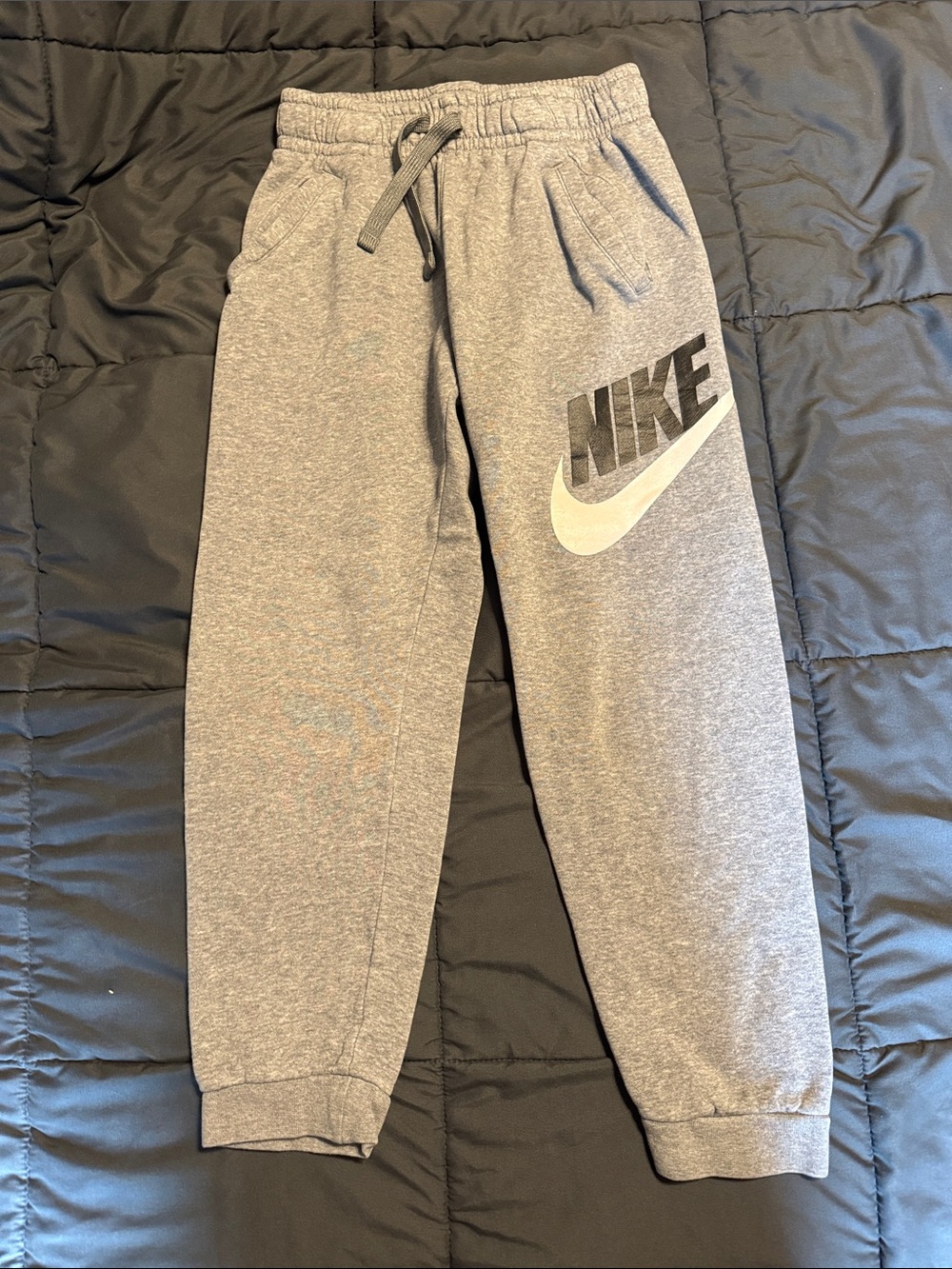 Nike Kids Grey Logo Joggers size M